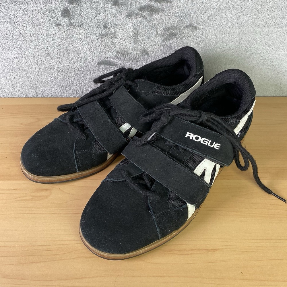 Rogue Do-Win Shoes Mens Size 10.5 Black Weightlifting Powerlifting Gym Hook Loop
